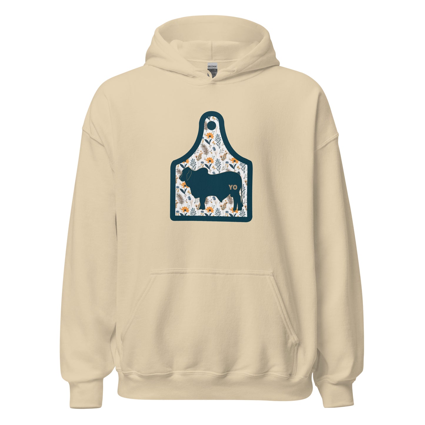 Yo Brahma Floral Ear Tag Hoodie