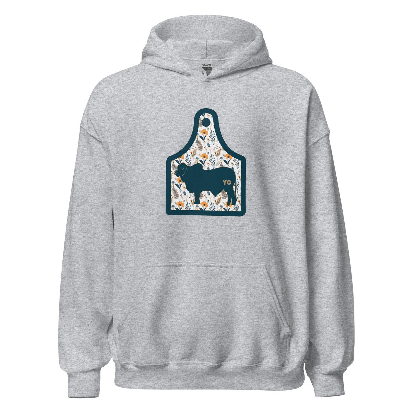 Yo Brahma Floral Ear Tag Hoodie