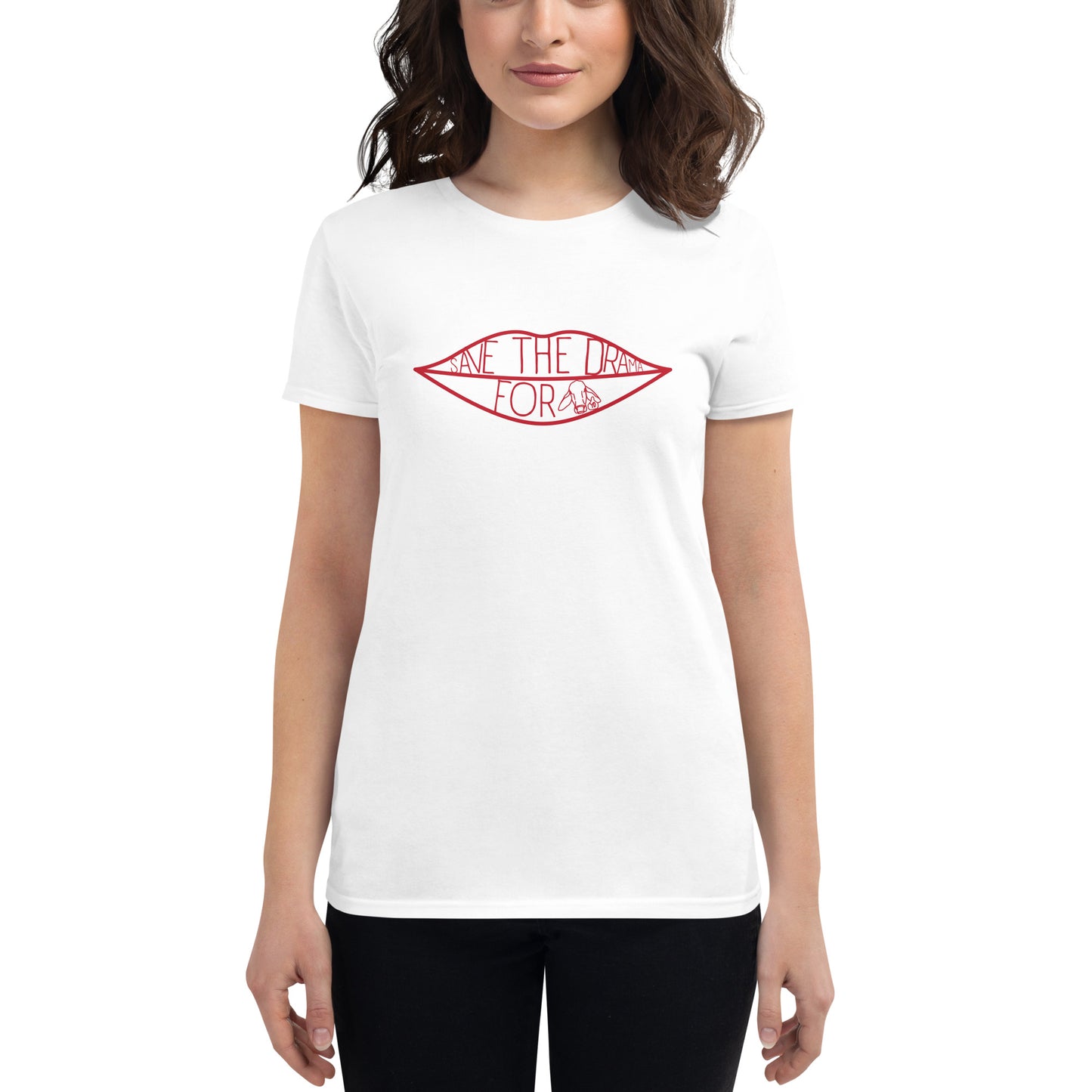 Save the Drama for Yo Brahma Women's Fitted T Shirt