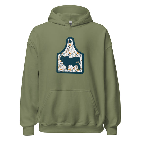 Yo Brahma Floral Ear Tag Hoodie