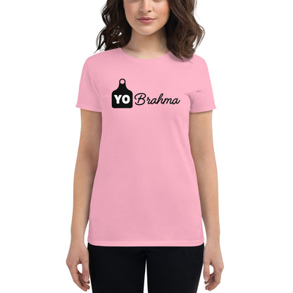 Yo Brahma Ear Tag Women's Fitted Shirt