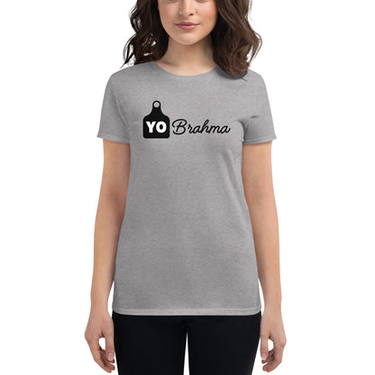 Yo Brahma Ear Tag Women's Fitted Shirt