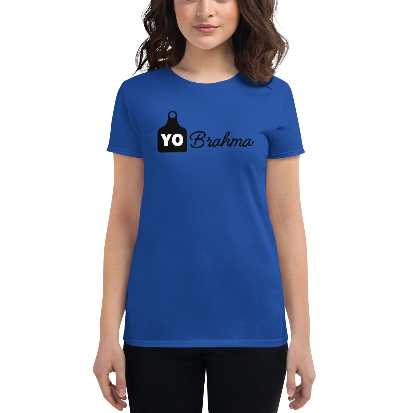 Yo Brahma Ear Tag Women's Fitted Shirt