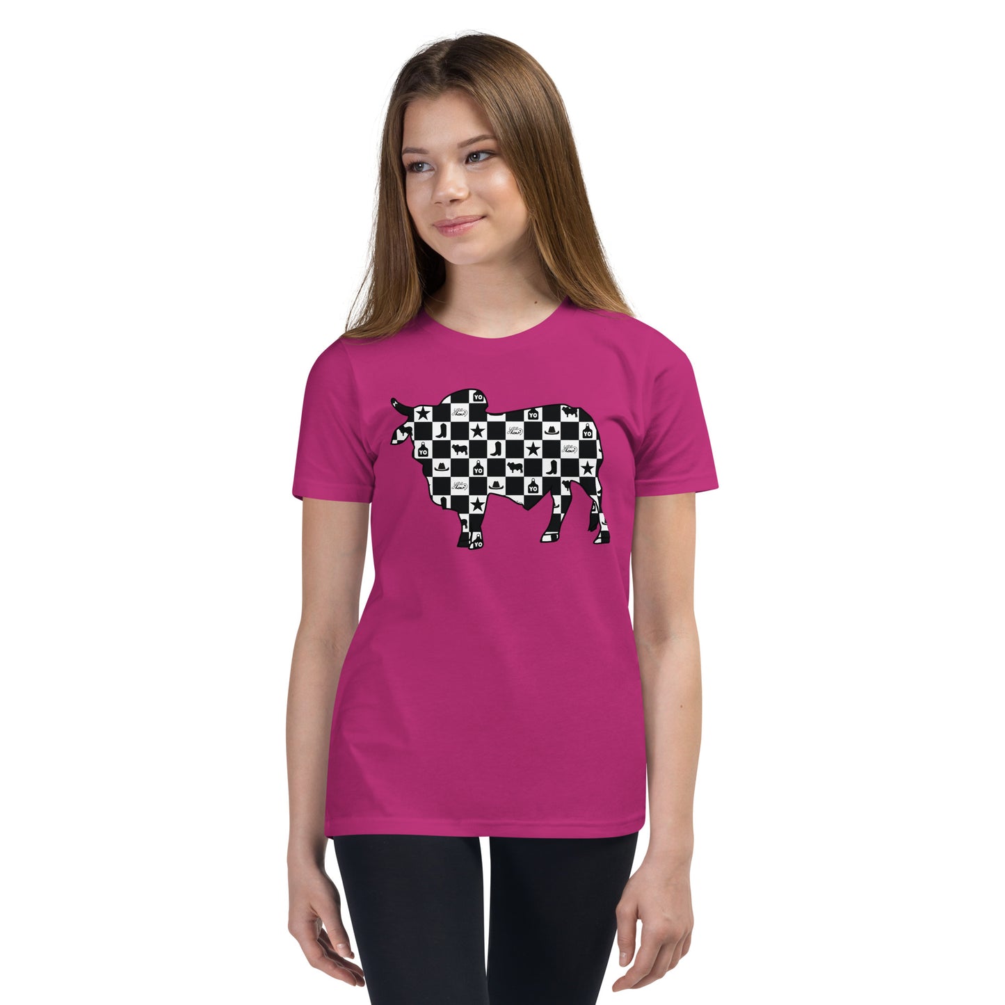 Checkboard Brahma Youth T-Shirt